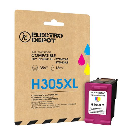 Inkt Cartridge ELECTRO DEPOT compatibel HP H305 kleuren XL