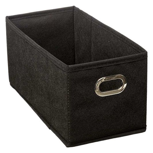 Boîte de rangement pliable noire 15x31 cm