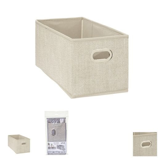 Opvouwbare opbergdoos beige gevlekt 15x31 cm