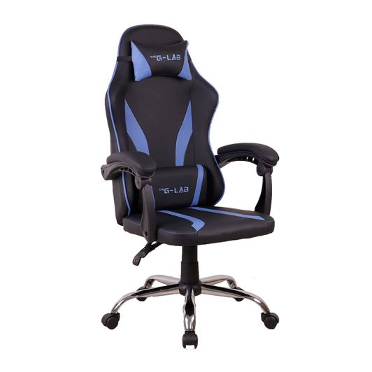Gaming stoel THE G-LAB K-SEAT NEON blauw en zwart