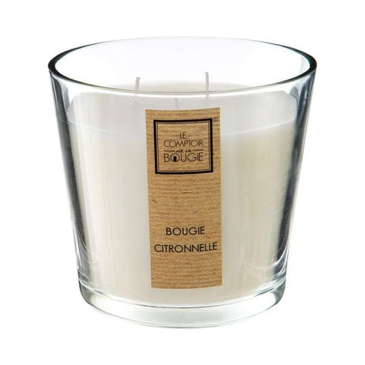 BOUGIE citronnelle 500gr pot verre