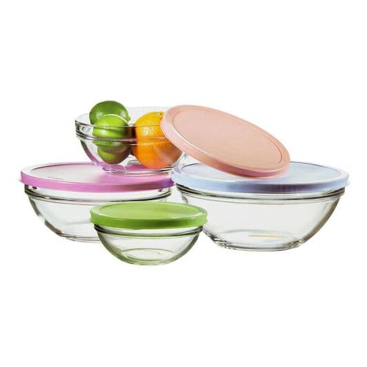 Set van 4 Saladekommen glas