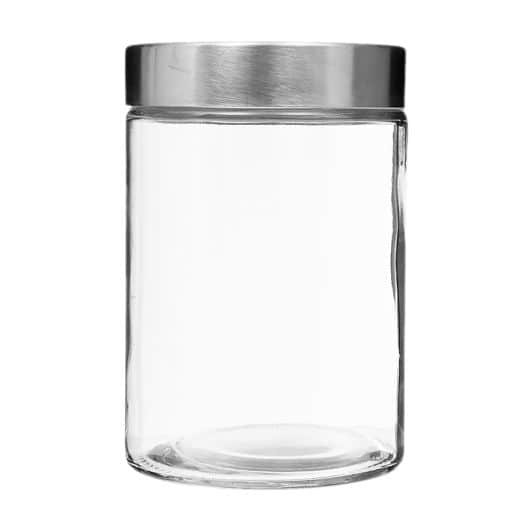 Bokaal glas en inox 1,2L