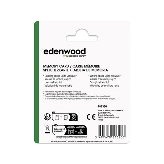 Carte Micro SD EDENWOOD 64go + adapteur