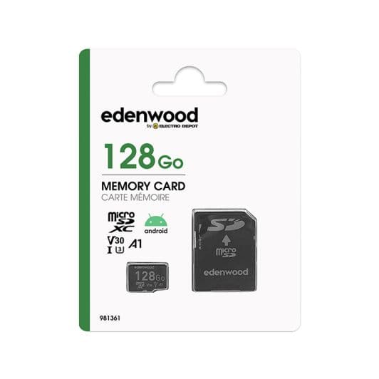 Carte Micro SD EDENWOOD 128Go + adapteur