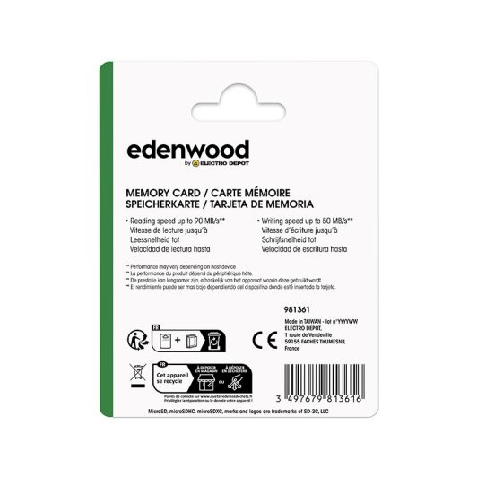 Carte Micro SD EDENWOOD 128Go + adapteur