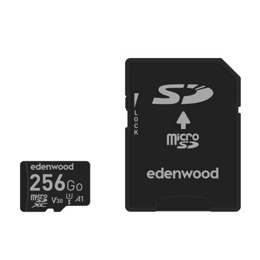 EDENWOOD 256 GB Micro SD-kaart + adapter