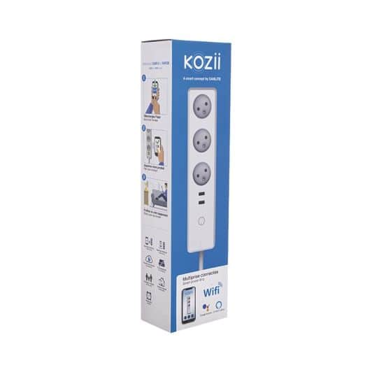 Multiprise connectée 3 prises + 2 ports USB KOZII