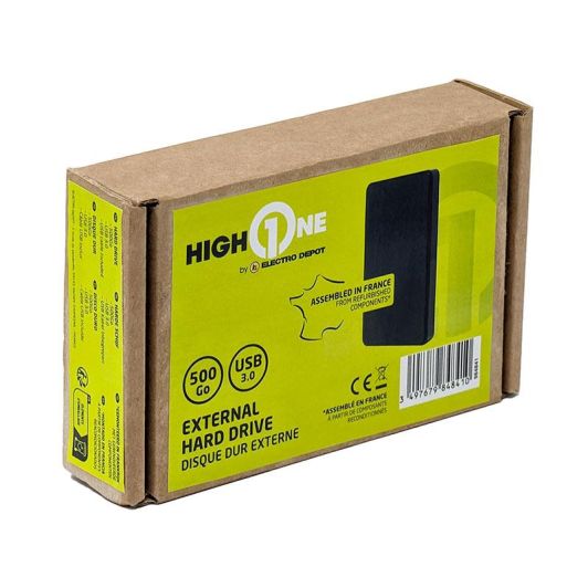 DISQUE DUR HIGH ONE 500Go USB C 3.0 Reconditionné grade A+