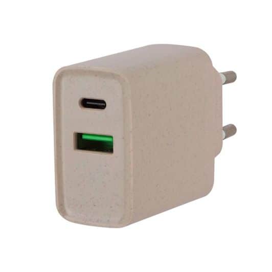 EDENWOOD Netvoeding Adapter USB en USB-C 20W