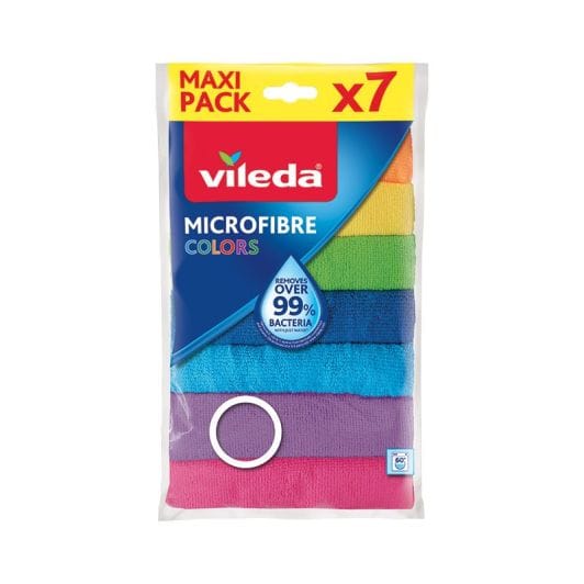 Set van 7 VILEDA gekleurde microvezeldoekjes