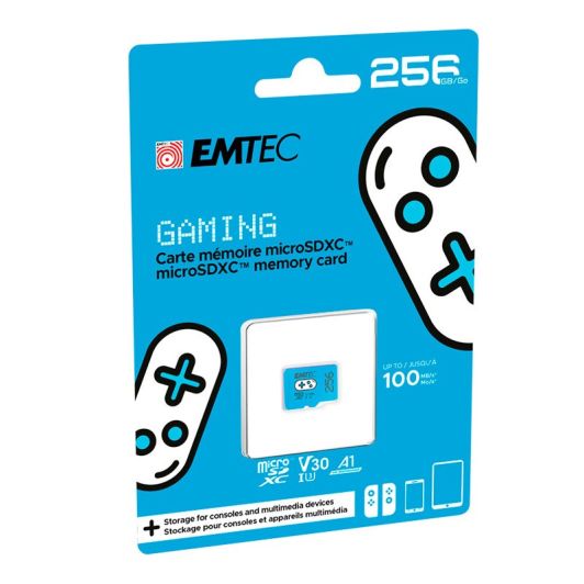 Carte Micro SD EMTEC 256Go GAMING