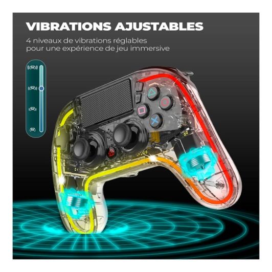 Controller SPIRIT OF GAMER NEON sans fil pour PS4