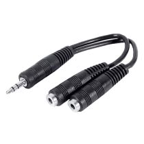 Fiche 1 jack naar 2 jack 3,5 mm