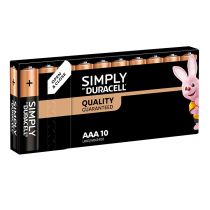 Batterijen DURACELL AAA x10 SIMPLY