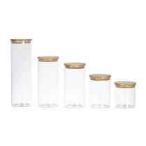 Bokaal glas en bambou x5