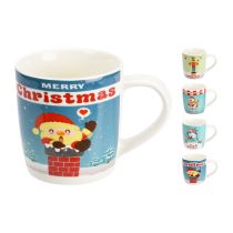 Beker gedecoreerd Merry Christmas 320ml