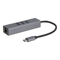 Adaptateur USB-C vers RJ45 + 3x USB-A Edenwood Réseau Gigabit + Hub USB 3.0