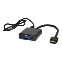 Adaptateur HDMI Mâle vers VGA Femelle Edenwood avec Sortie Audio Jack – Full HD 1080p