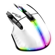 Souris gaming SPIRIT OF GAMER Blanche – 12800 DPI / 8 boutons / Tir rapide