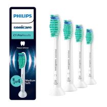 PHILIPS Sonicare C1 ProResults - Lot de 4 Brossettes Originales (HX6014/87) - Blanc