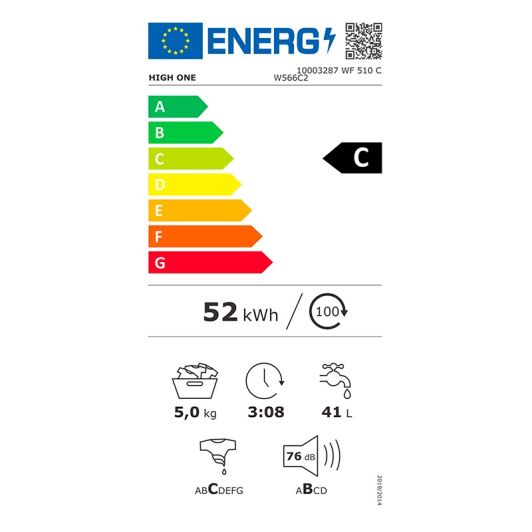 Lave-linge HIGH ONE WF 510 C W566C2