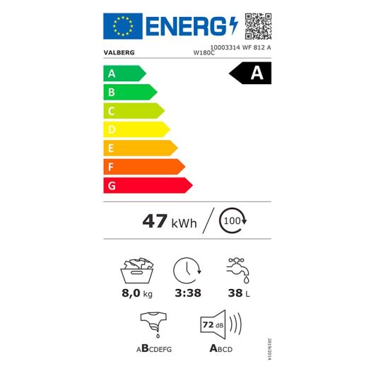 Lave-linge VALBERG WF 812 A W180C