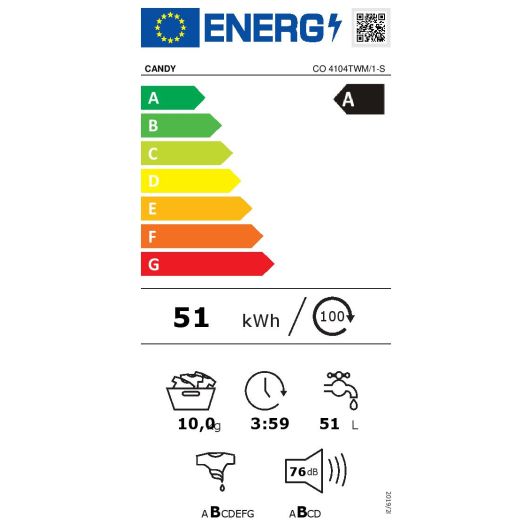 Lave-Linge CANDY CO 4104TWM/1-S