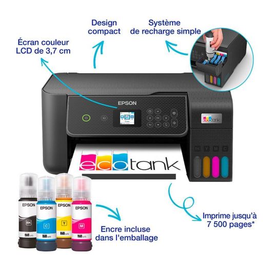 Imprimante EPSON EcoTank ET-2871 multifonction à réservoir