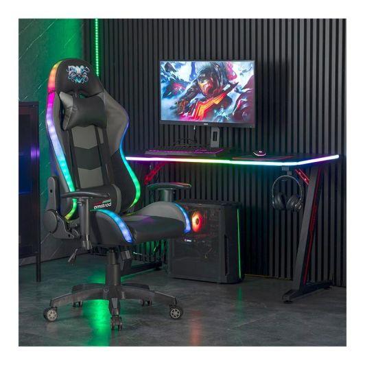 Bureaustoel gaming AMSTRAD Elite Kraken LED