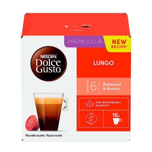 Dosettes DOLCE GUSTO LUNGO 16 capsules