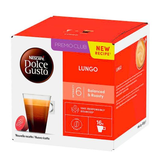 Dosettes DOLCE GUSTO LUNGO 16 capsules