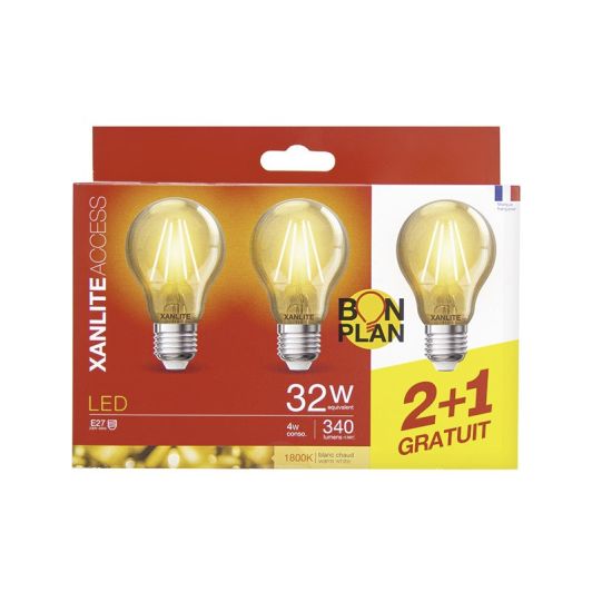 Lamp XANLITE E27x3 deco
