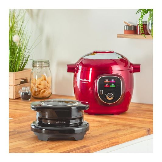 Multicooker  MOULINEX 180R ROOD + Extra Crisp-deksel