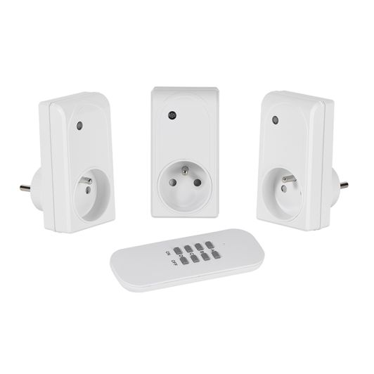 Stopcontacten met afstandsbediening x3