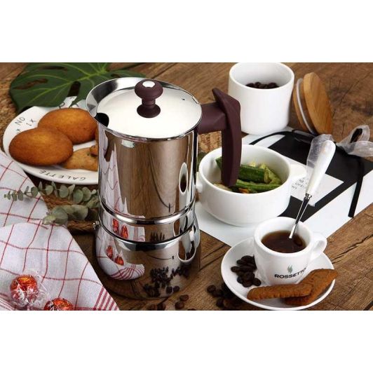Italiaanse Koffiezet - 6 kopjes - alle vuren 