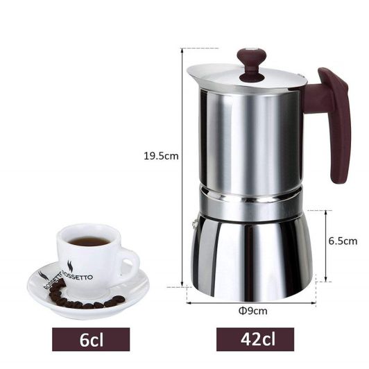 Italiaanse Koffiezet - 6 kopjes - alle vuren 