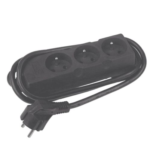 Stekkerdoos CHACON x3 1,50m Zwart
