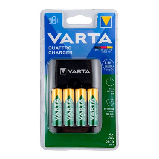 Chargeur VARTA USb  + 4 piles AA -LR06  2100mAH SUB QUATT