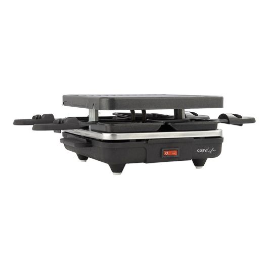 Raclette multifunctioneel COSYLIFE 4 personen + steen CL-R4P2