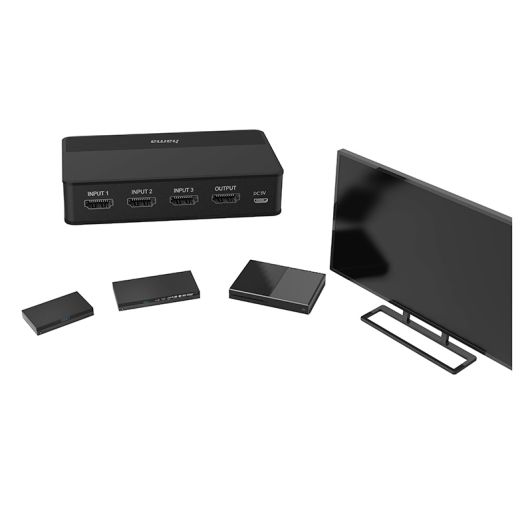 Splitter HAMA HDMI 4K 3 ingangen / 1 uitgang