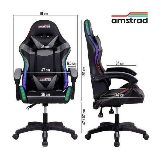 Gamingstoel AMSTRAD 900 LED Skull