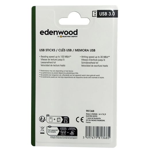 EDENWOOD x3 USB sticks 32Go