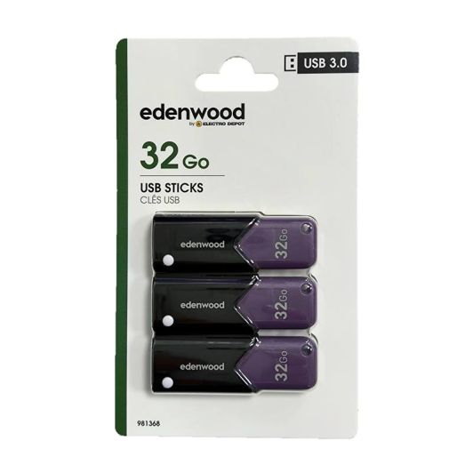 EDENWOOD x3 USB sticks 32Go
