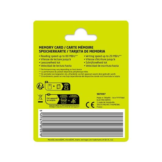 Micro SD-kaart HIGH ONE 8Gb + adapter