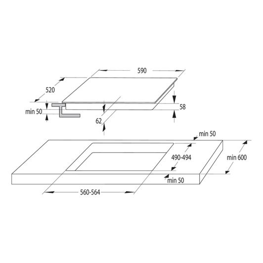Plaque de cuisson induction HISENSE HI6311BSCE