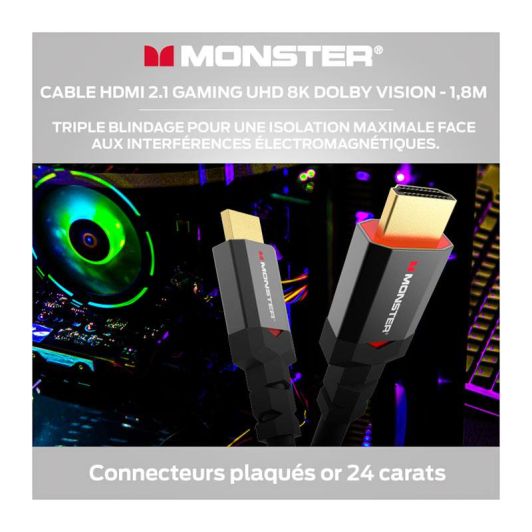 HDMI Kabel MONSTER GAMING 8K HDR 48GBPS 1,8M