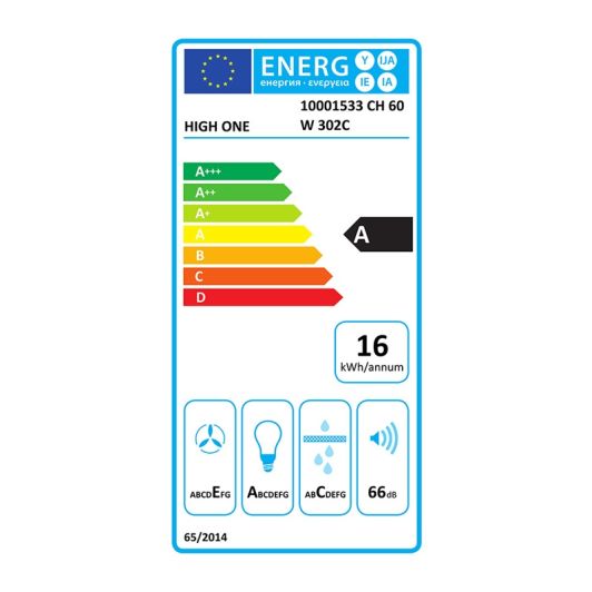 Hotte classique HIGH ONE CH 60 W302C V2