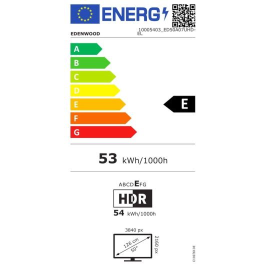 EDENWOOD ED50A07UHD-EL - TV 50