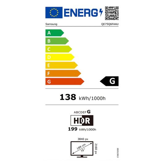 SAMSUNG QE75Q6F - TV  75